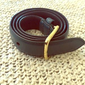 Emerald green leather belt